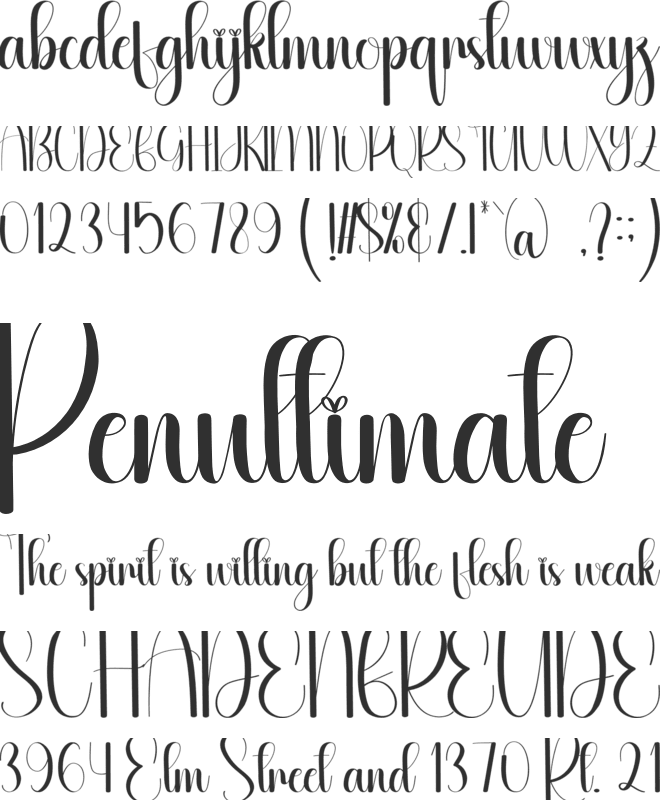 Crafted font preview