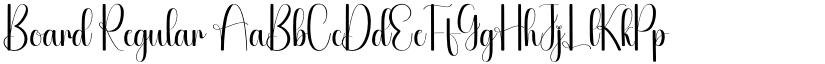 Board Regular font