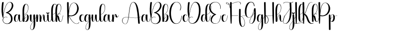 Babymilk Regular font