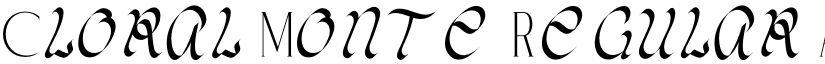 Cloral Monte Regular font
