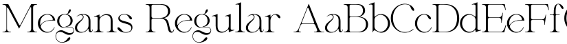 Megans Regular font