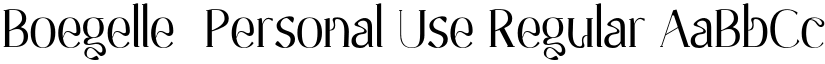 Boegelle_Personal Use Regular font