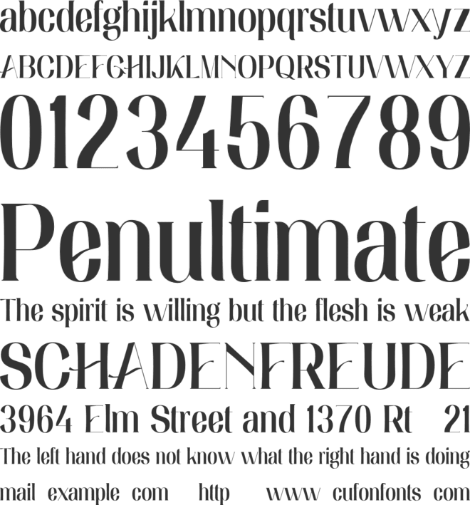 Borscena Personal Use font preview