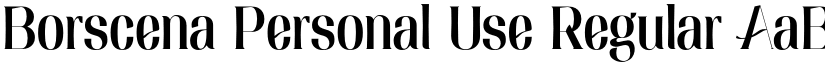 Borscena Personal Use Regular font