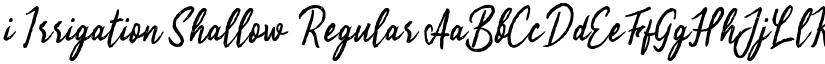 i Irrigation Shallow Regular font