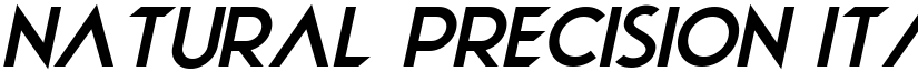 Natural Precision Italic font