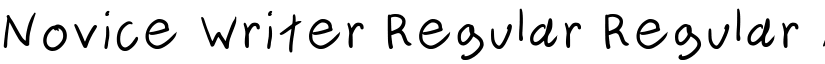 Novice Writer Regular Regular font