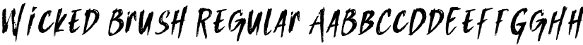 Wicked Brush Regular font