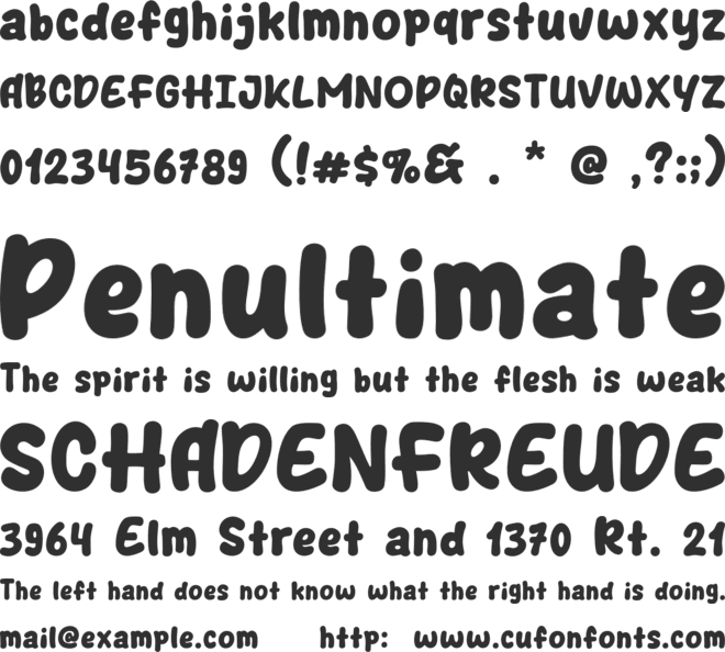 Tealand font preview