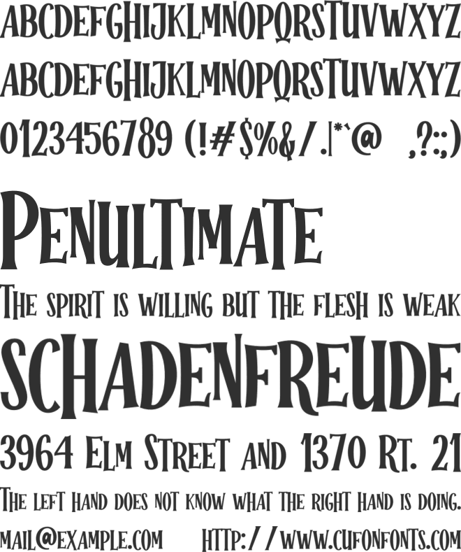 WITCHUNT font preview