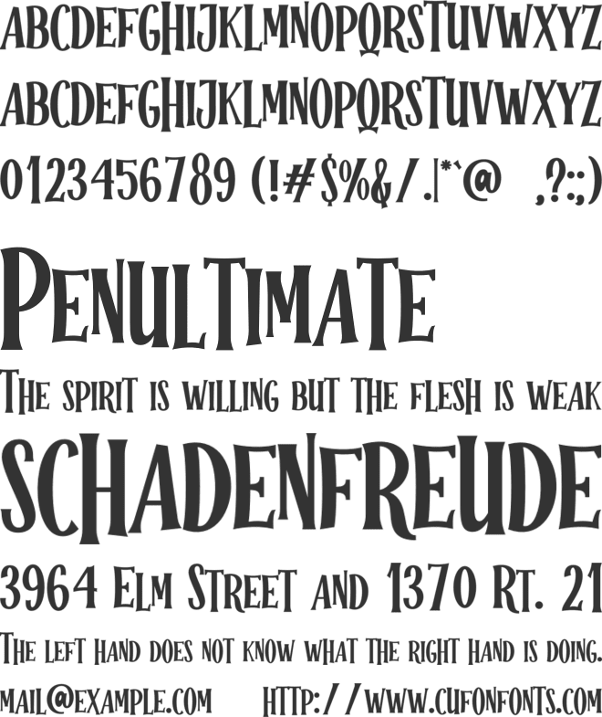 WITCHUNT font preview