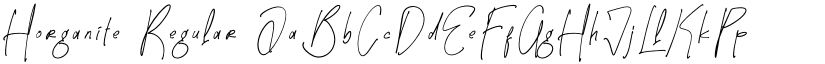 Horganite Regular font
