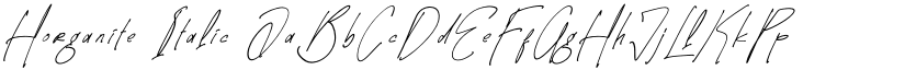 Horganite Italic font