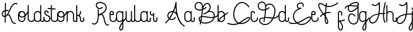 Koldstonk Regular font