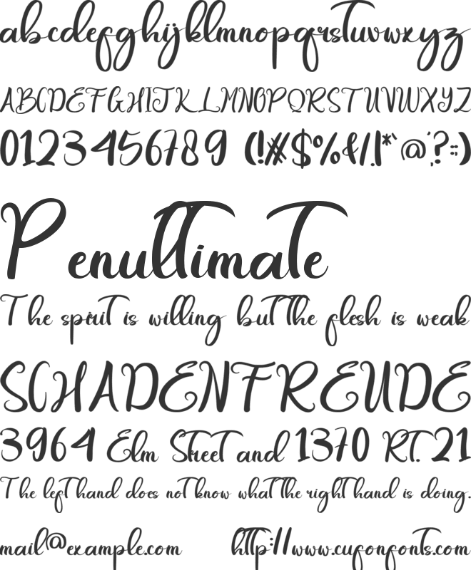 Kambino font preview