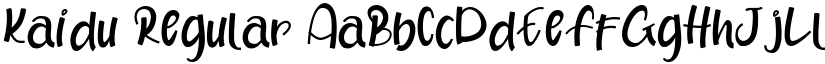 Kaidu Regular font