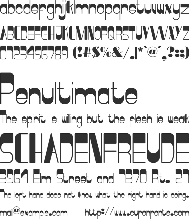 JUST FOUR font preview