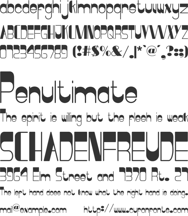 JUST FOUR font preview