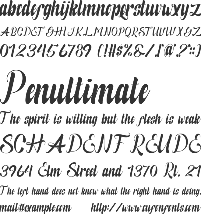 Holdleaf font preview