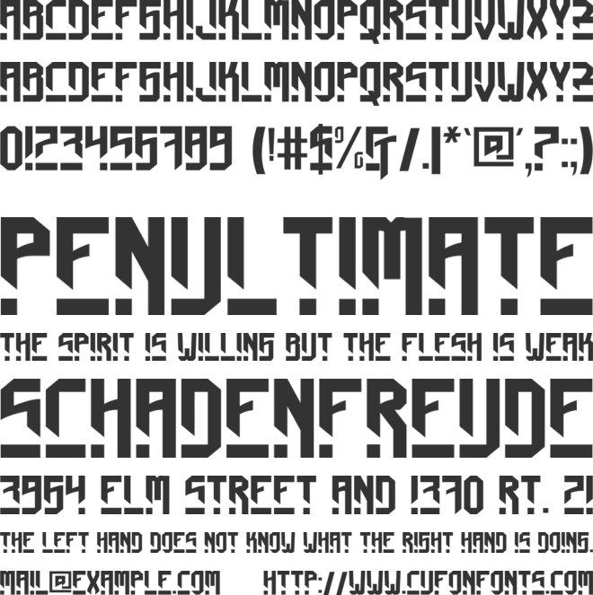 Hydrova font preview