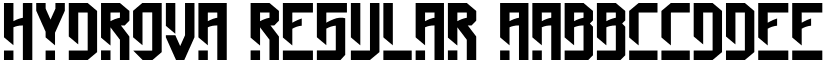 Hydrova Regular font