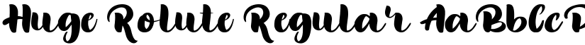 Huge Rolute Regular font