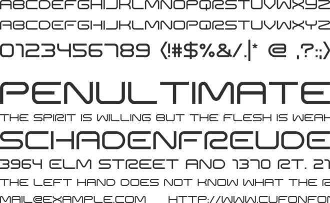 Amped font preview