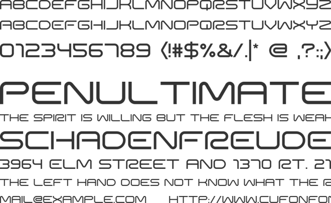 Amped font preview