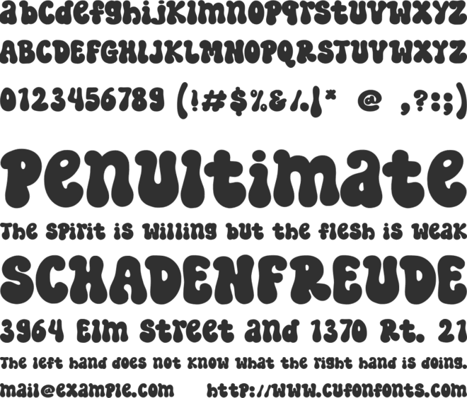 Green Spruce font preview