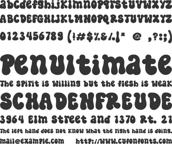 Green Spruce font preview