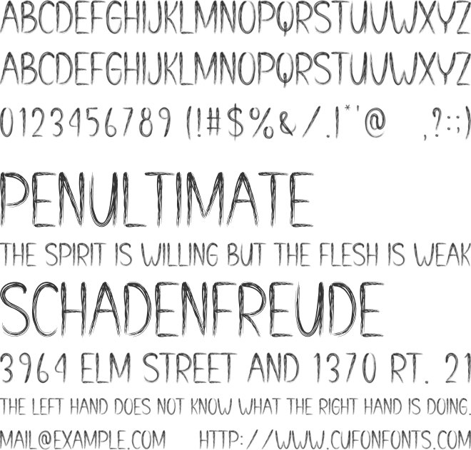 Gloomy Garden font preview