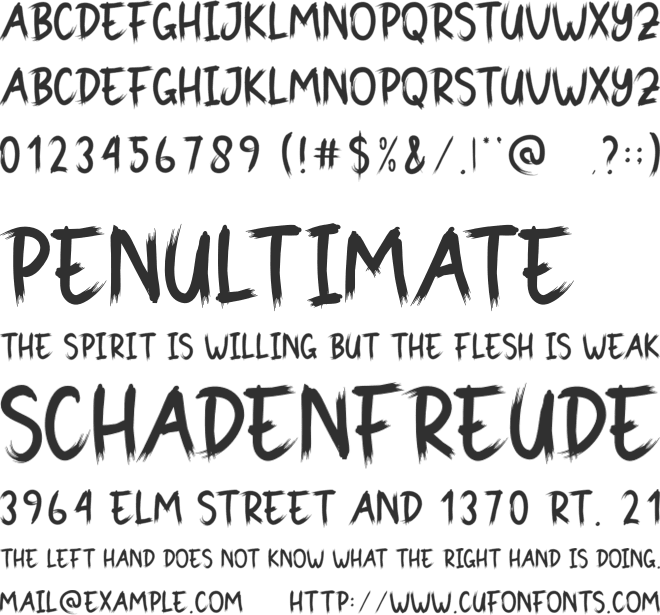 Empty Housekeeper font preview