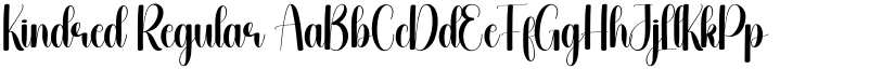 Kindred Regular font