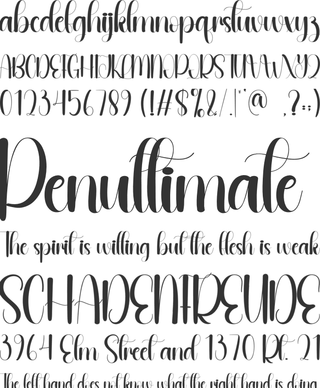 Fantasy font preview