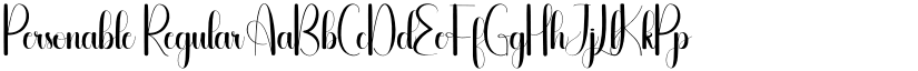 Personable Regular font