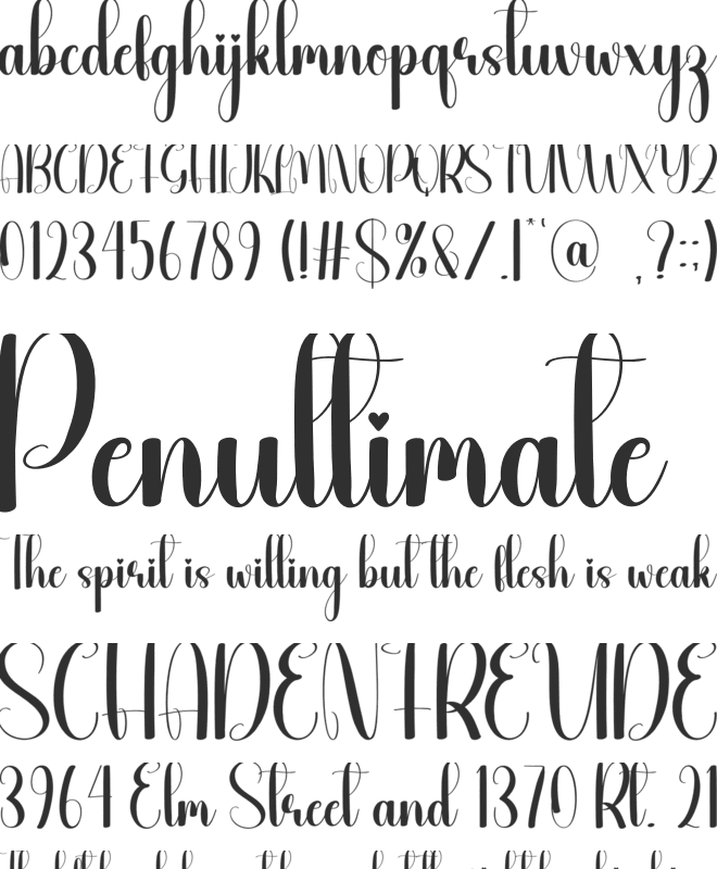 Simple School font preview