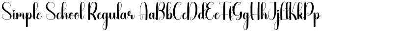 Simple School Regular font