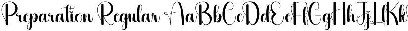 Preparation Regular font