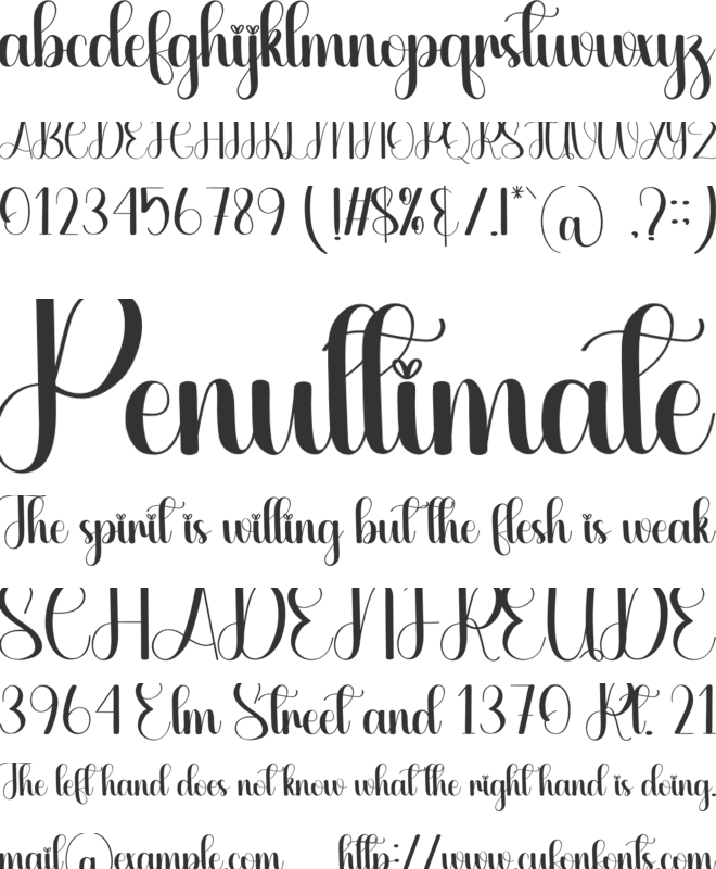 Perennial font preview