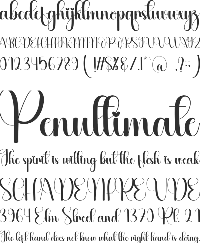 Handforged font preview