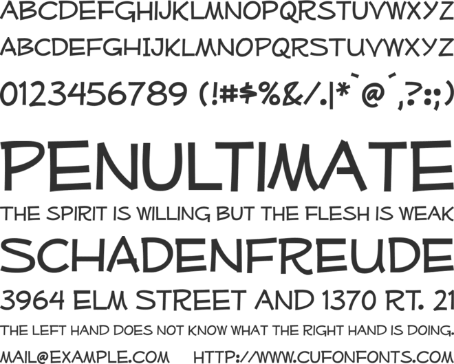 Mufferaw font preview
