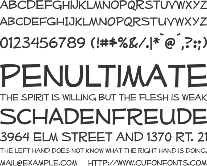 Mufferaw font preview