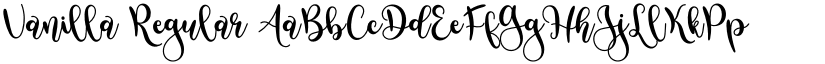 Vanilla Regular font