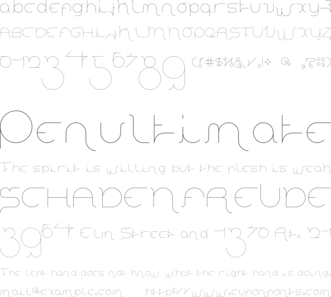 Oppo font preview
