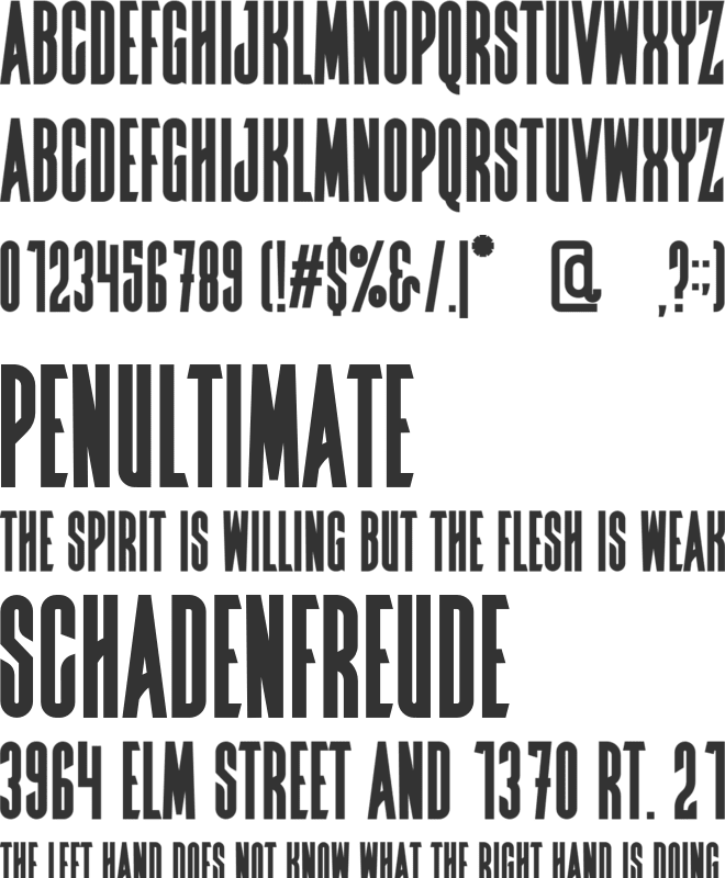 Scarions font preview