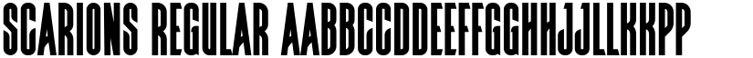 Scarions Regular font