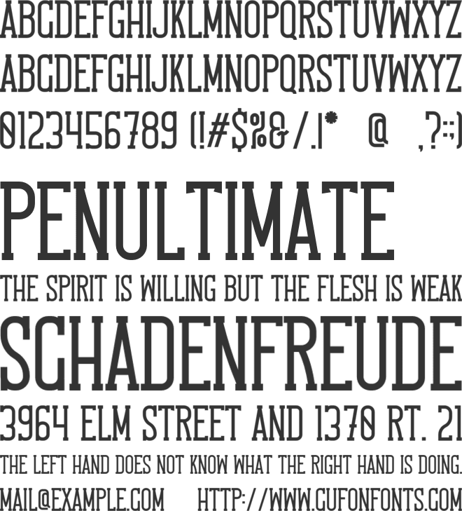 Sankara font preview