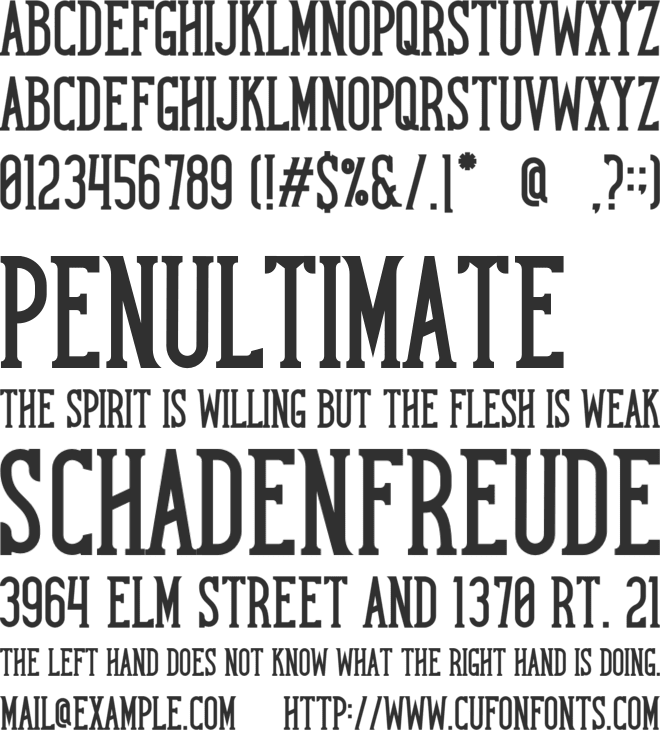 Honorable font preview