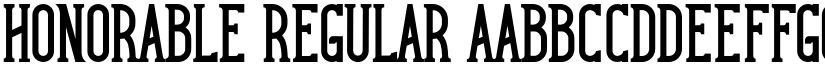 Honorable Regular font