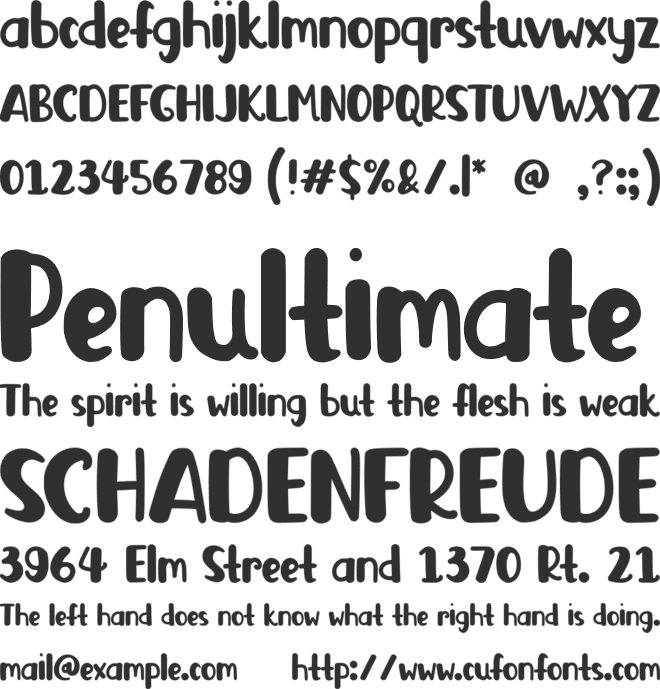 Quirky Clause font preview